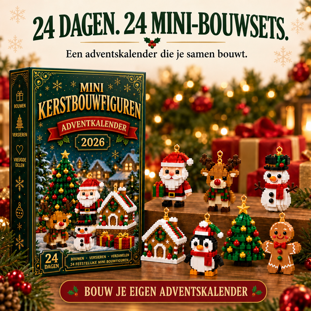 Mini-adventskalender met bouwstenen – 24 kerstfiguren om zelf te bouwen
