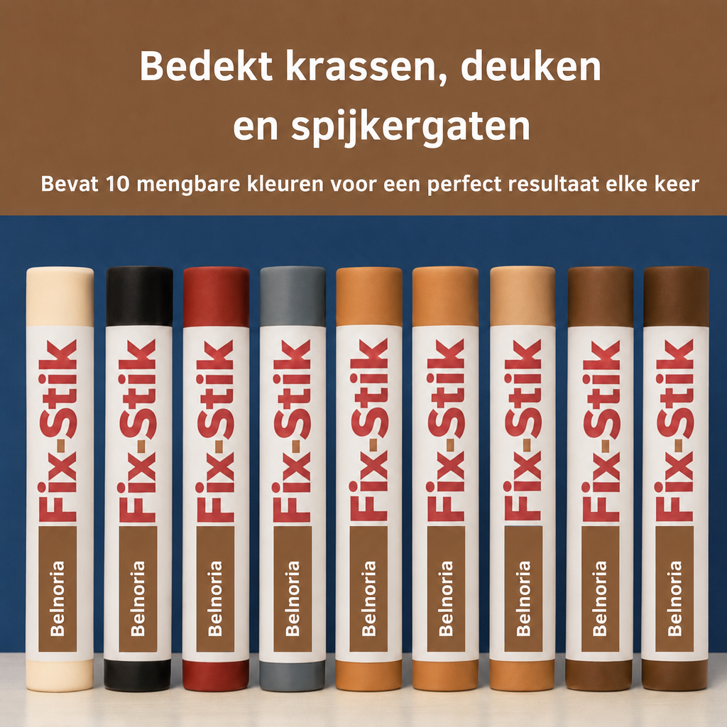 FixStik – Houtreparatie-wasstiften, 10 kleuren