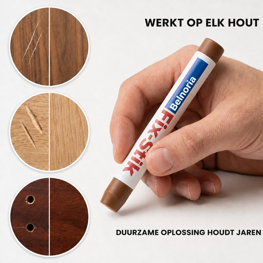 FixStik – Houtreparatie-wasstiften, 10 kleuren