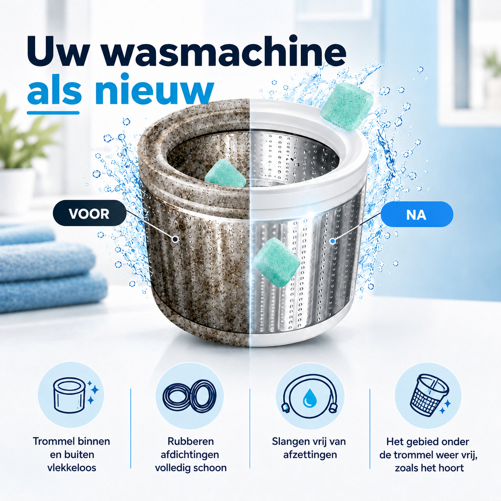 Renly Wasmachine-Reiniger – Pro 12 of Ultra 24 Tabletten
